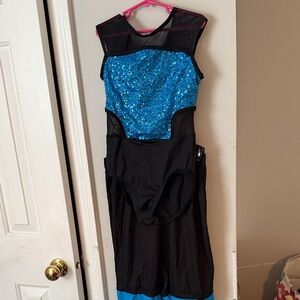 Blue Sequin Dance Costume